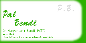 pal bendl business card